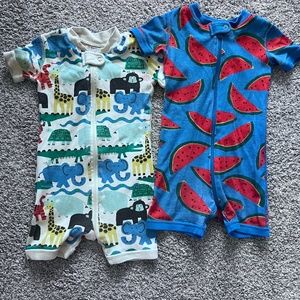 Hanna andersson shortie zip pjs 18-24 month